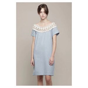 A.P.C. • Oxford Shift Dress in Bleu